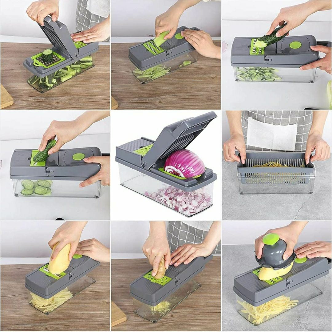 14 in 1 Multifunctional Vegetable Chopper Cutter