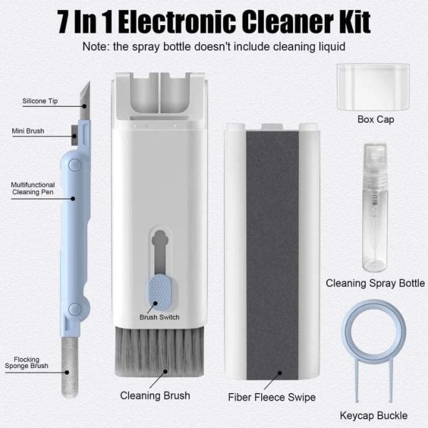 Multifunctional 7 In 1 Cleaning Brush Kit for Keyboard, Earphone & led Cleaner