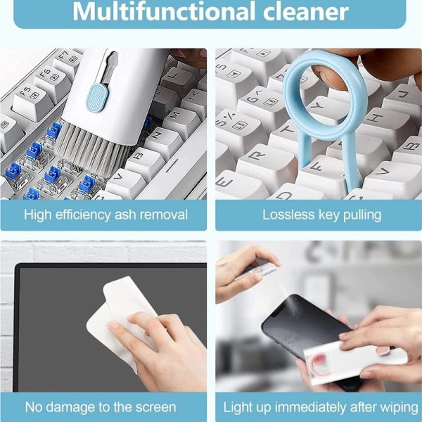 Multifunctional 7 In 1 Cleaning Brush Kit for Keyboard, Earphone & led Cleaner