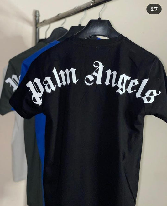 New Palm Angels Printed T shirt For Men Half Sleeves Round Neck High Quality and Smart Fit Trendy T shirt