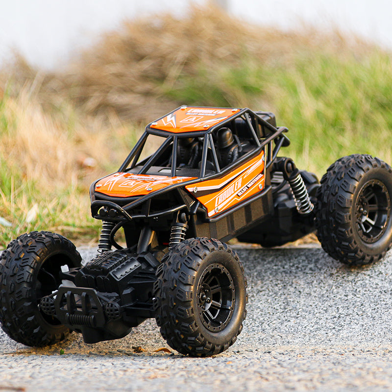 Alloy remote controlled off road vehicle can charge four way climbing car large children remote-controlled car