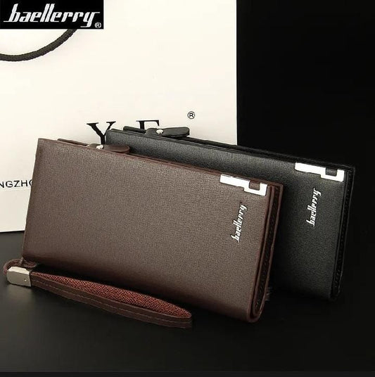 Baellerry Long Wallet For Men and women Slim Money Mobile Men Leather Wallet