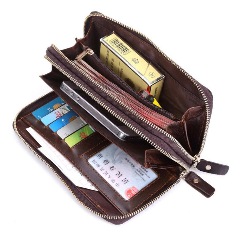 Baellerry Long Wallet For Men and women Slim Money Mobile Men Leather Wallet