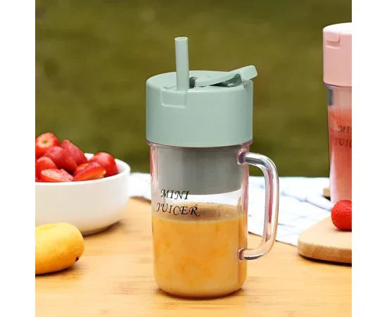 340ML WIRELESS JUICER CUP PORTABLE JUICE BLENDER MINI ICE CRUSHER HOME OUTDOOR OFFICE FRUIT MILKSHAKE VEGETABLE JUICE MAKER